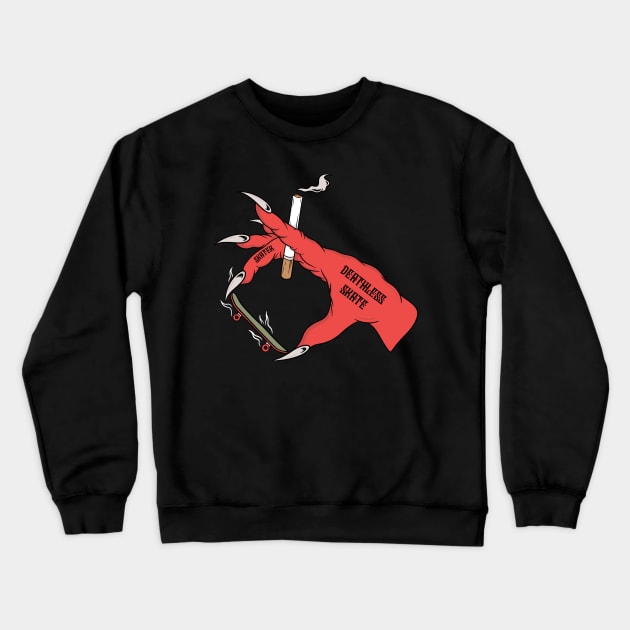 Skate or smoking Crewneck Sweatshirt by gggraphicdesignnn